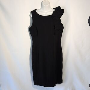 Calvin Klein Black Ruffle Mini Dress